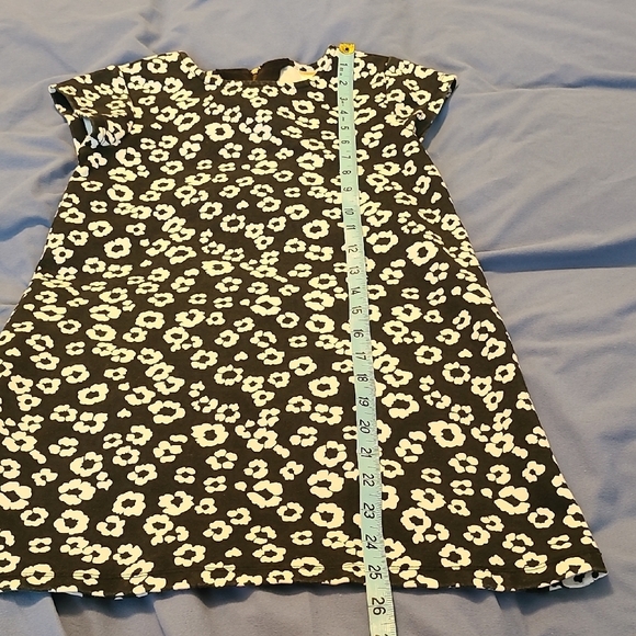 Gymboree Girls Size 8 Floral Black & White Dress EUC Cute Bow On Back Top Zipper - Picture 6 of 9